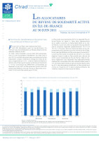 Couverture de la publication : Les allocataires du revenu de solidarité active en Île-de-France au 30 juin 2011