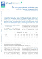 Couverture de la publication : Les allocataires du revenu de solidarité active en Île-de-France au 30 septembre 2013
