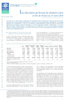Couverture de la publication : Les allocataires du revenu de solidarité active en Île-de-France au 31 mars 2014
