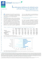 Couverture de la publication : Les allocataires du revenu de solidarité active en Île-de-France au 30 septembre 2011
