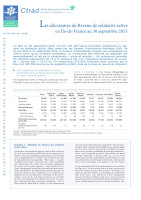 Couverture de la publication : Les allocataires du revenu de solidarité active en Île-de-France au 30 septembre 2015