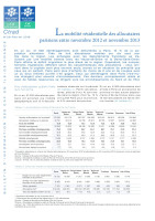 Couverture de la publication : La mobilité résidentielle des allocataires parisiens entre novembre 2012 et novembre 2013