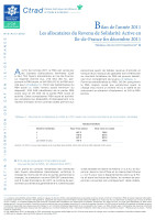 Couverture de la publication : Bilan de l’année 2011 les allocataires du revenu de solidarité active en ile de France décembre 2011