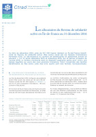 Couverture de la publication : Les allocataires du revenu de solidarité active en Île-de-France au 31 décembre 2016