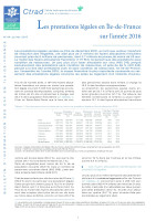 Couverture de la publication : Les prestations légales en Île-de-France sur l’année 2016