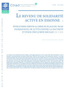 Couverture de la publication : Le revenu de solidarité active en Essonne : Évolutions depuis la mise en place du plan pluriannuel de lutte contre la pauvreté et pour l’inclusion sociale 2013 2018