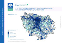 Couverture de la publication : Les foyers allocataires franciliens du revenu de solidarité active, au 30 juin 2022