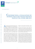 Couverture de la publication : Contribution à l’évaluation du Schéma d’accueil petite enfance dans le Val-d’Oise 2008-2011