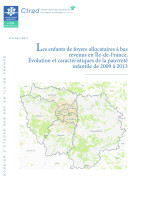 Couverture de la publication : Les enfants de foyers allocataires à bas revenus en Île-de-France. Évolution et caractéristiques de la pauvreté infantile de 2009 à 2013