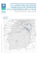 Couverture de la publication : La caisse d’allocations familiales de l’Essonne et la politique de la ville - Évolution 2016-2020