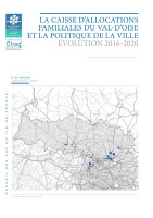 Couverture de la publication : La caisse d’allocations familiales du Val-d’Oise et la politique de la ville - Évolution 2016-2020