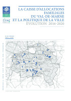 Couverture de la publication : La caisse d’allocations familiales du Val-de-Marne et la politique de la ville - Évolution 2016-2020