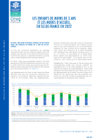 Couverture de la publication : Les enfants de moins de 3 ans et les modes d'accueil en 2022