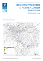 Couverture de la publication : Les quartiers prioritaires de la politique de la ville en Seine-et-Marne – Géographie 2024