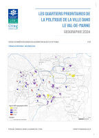 Couverture de la publication : Les quartiers prioritaires de la politique de la ville dans le Val-de-Marne – Géographie 2024