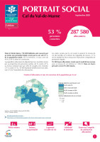 Couverture de la publication : Portrait social de la Caf du Val-de-Marne - 2020