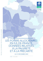 Couverture de la publication : Les foyers allocataires en Île-de-France données relatives à la pauvreté et à la précarité au 31 décembre 2022