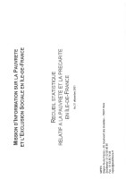Couverture de la publication : Recueil statistique relatif à la pauvreté et la précarité en Île-de-France au 31 décembre 2001